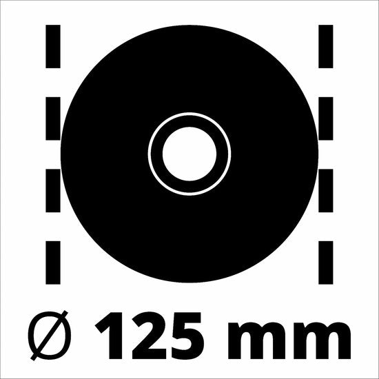Einhell Haakse Slijper TE-AG 125/1010 - 1010 W - Onbelast toerental: 12.000 t/min - Ø125 mm - Incl. 1x Slijpschijfbescherming - Excl. Slijpschijf