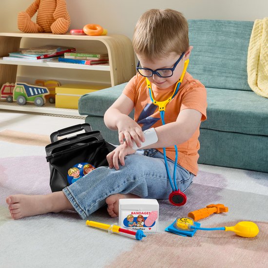 Fisher-Price Doktersset 1988 - 11-delige set voor fantasiespel - Mattel 80ste Terug in de Tijd