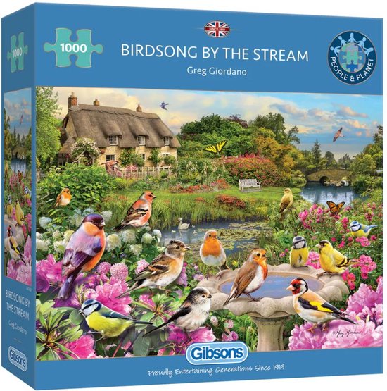 Gibsons - Birdsong by the Stream (door Greg Giordano) - 1000 stukjes 68×49cm (b×h) - Legpuzzel voor volwassenen