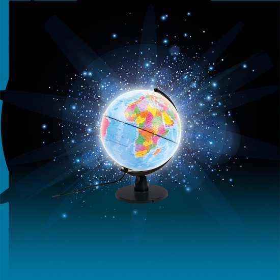 Globe met LED Licht - Nederlands - 25 cm