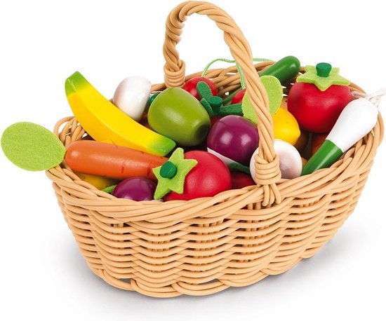 Janod - In De Keuken - Fruitmand - 24 Groenten en fruit
