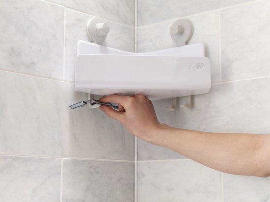 Joseph Joseph EasyStore 2-delig Doucherek Hoek met Sterke Zuignappen