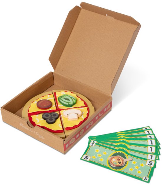 Melissa & Doug – Houten pizzawinkel speelset – 41-delig