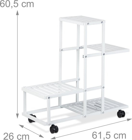 Plantenrek 4 planken voor bloemen & kruiden