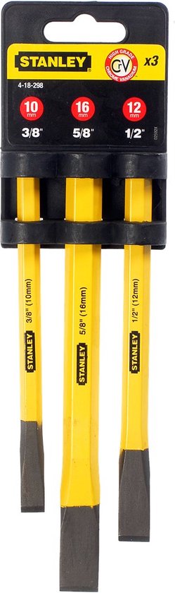 STANLEY Koudbeitelset 3Dlg. - 4-18-298