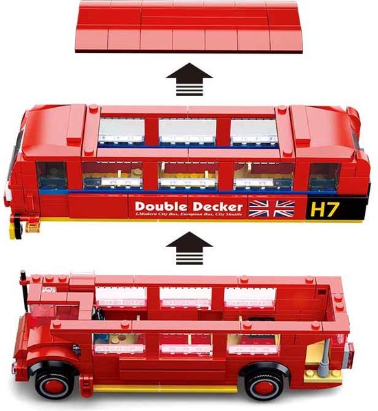Sluban ModelBricks Londen Dubbeldekker Bus bouwspeelgoed