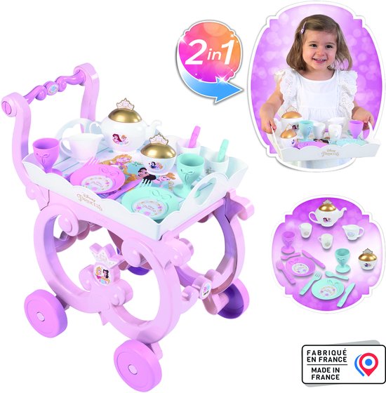 Smoby Toys - Disney Prinses Theeset met Trolley, 17dlg - 7600312502