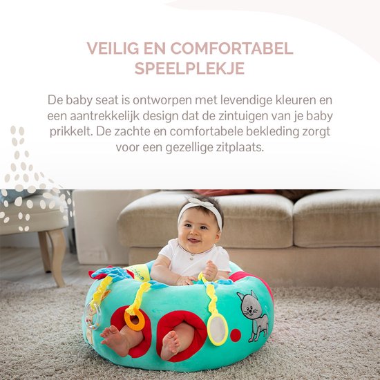 Sophie de giraf Baby Seat & Play - Babystoel met activiteiten - Baby speelgoed - Kraamcadeau - Babyshower cadeau - Vanaf 3 maanden - 27 x 55 x 50 cm