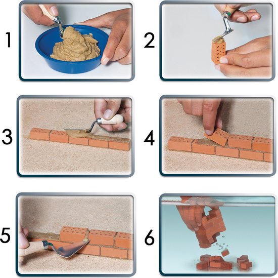 Teifoc® Bouwdoos - Windmolen - Inclusief Cement Kom, Troffel en Cement