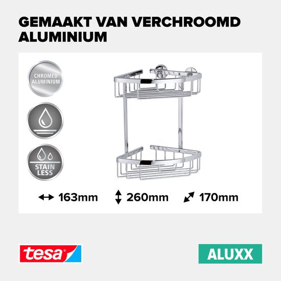 Tesa aluxx doucherek hoek dubbel