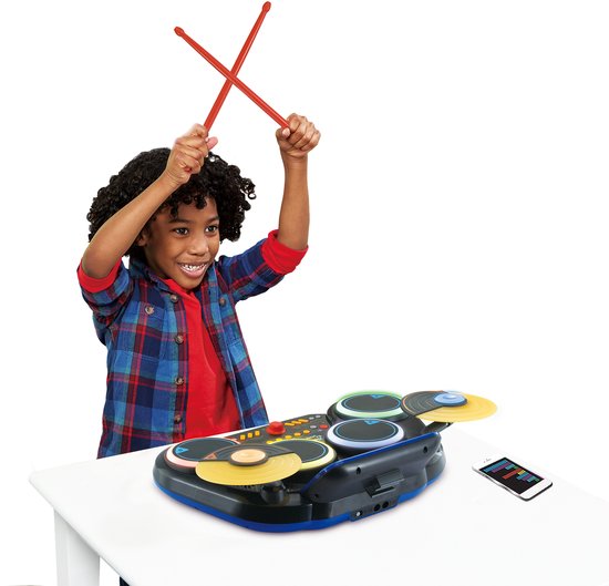 VTech Kidi DJ Drums - Interactief Speelgoed - Stimuleert Creativiteit - Inclusief Opname Functie & Bluetooth - Speelgoed vanaf 6 Jaar