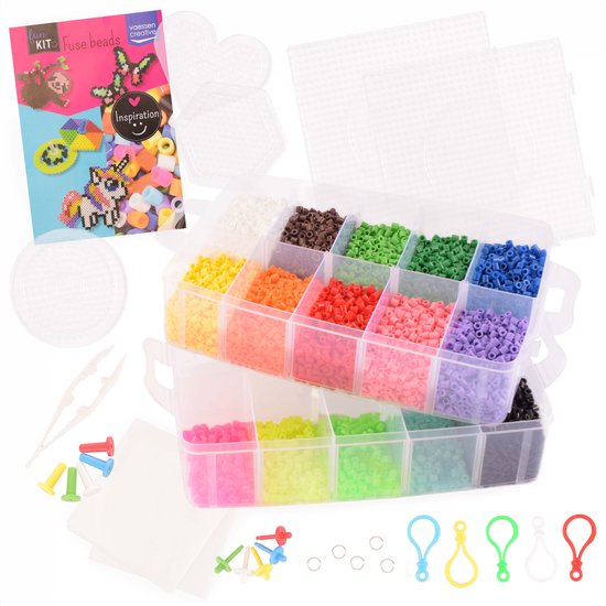 Vaessen Creative Strijkkralen Set - Assortiment - 10.000 stuks - Incl. Accessoires