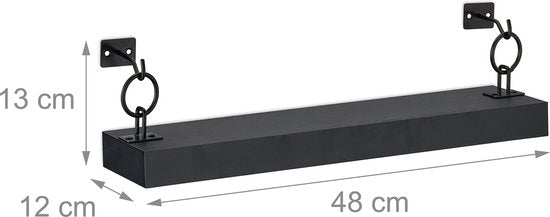 wandplank - set van 2 - 13x48x12 cm