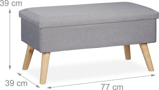 zitbank met opbergruimte 39x77x39 cm