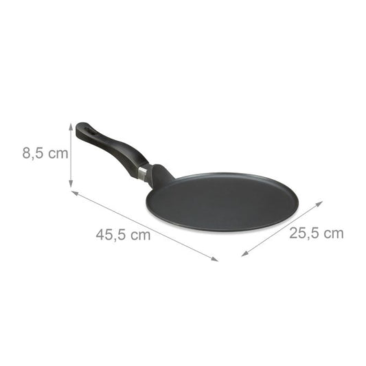 Pannenkoekenpan aluminium zwart 25 cm