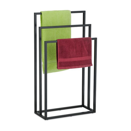 Zwart handdoekrek 3 stangen