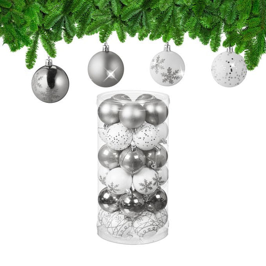 Kerstballen set van 30 kunststof