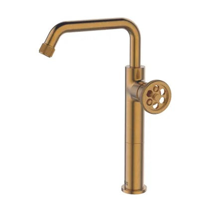 EsseBagno wastafelkraan Indus hoog koper geborsteld