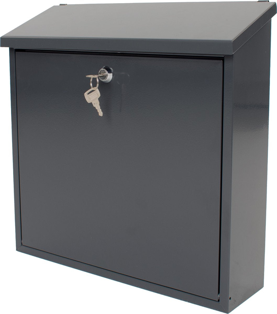 V-Part - Wandbrievenbus Malagan - Galvanized steel Powder Coated - antraciet - Brievenbus