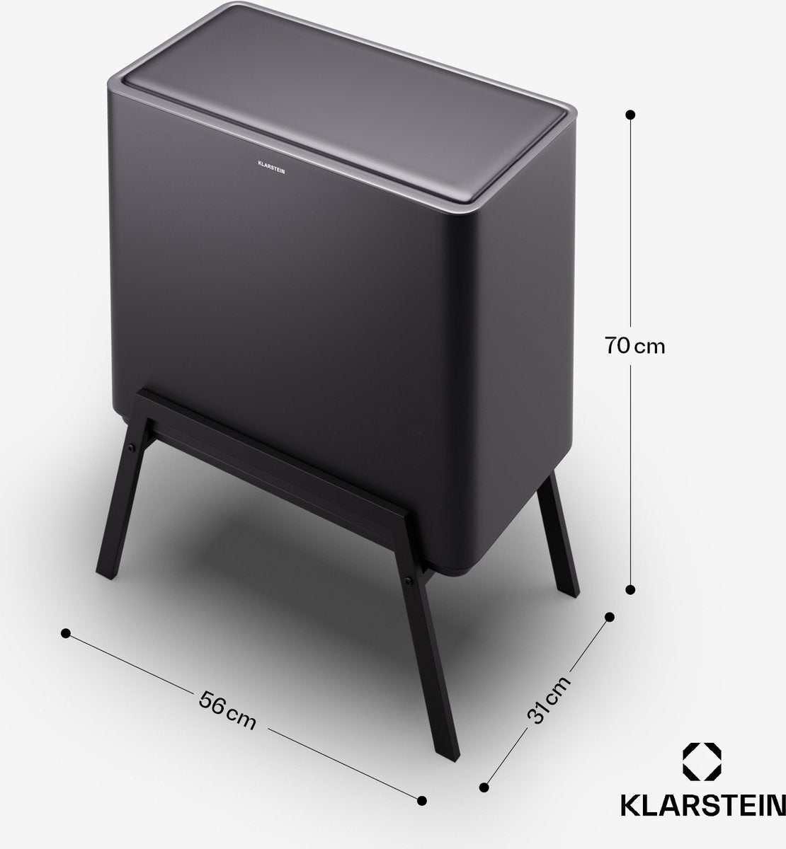 Klarstein Yuma afvalbak - 40 Liter - Inclusief compostemmer