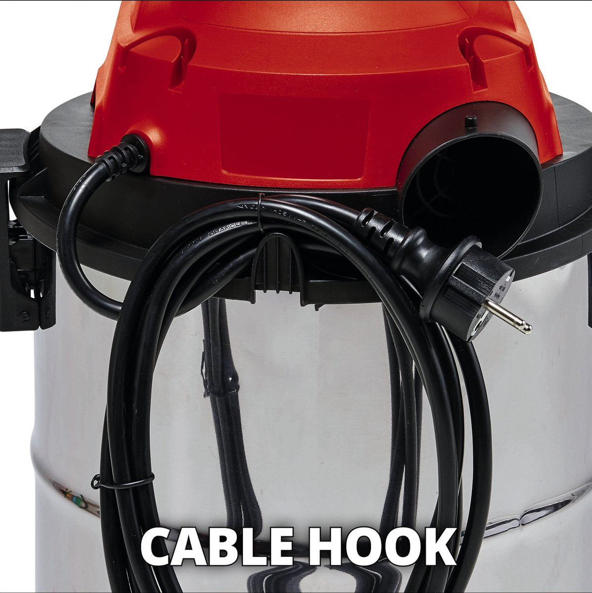 Einhell Elektrische Nat-/Droogzuiger TC-VC 1820 S - 1250 W - 180 mbar - 20 L - blazeraansluiting - Incl. diverse accessoires - kunststofslang 1,5 m - 3-delige kunststof buis - Schuimfilter