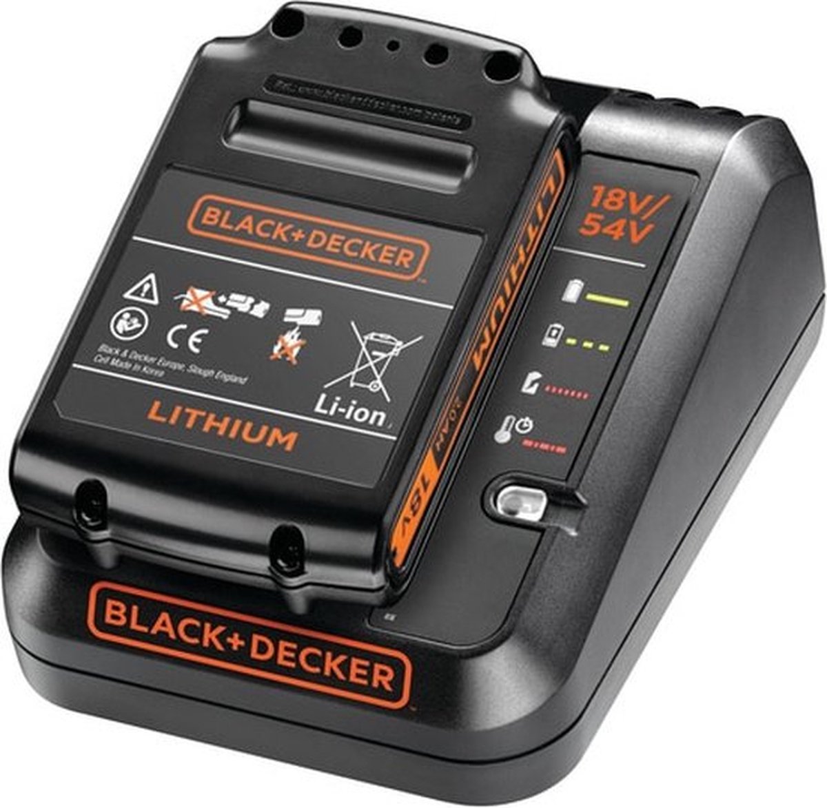 BLACK+DECKER Startset: 18V 2.0Ah accu + 2A Lader