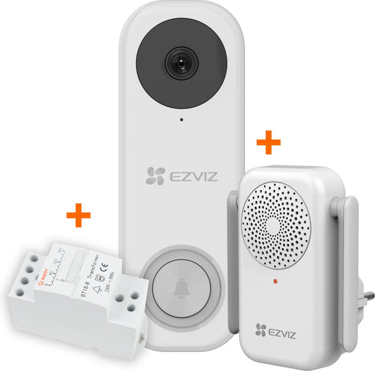 Ezviz DB1C Kit - Wifi-videodeurbelkit - met Chime & Transformer