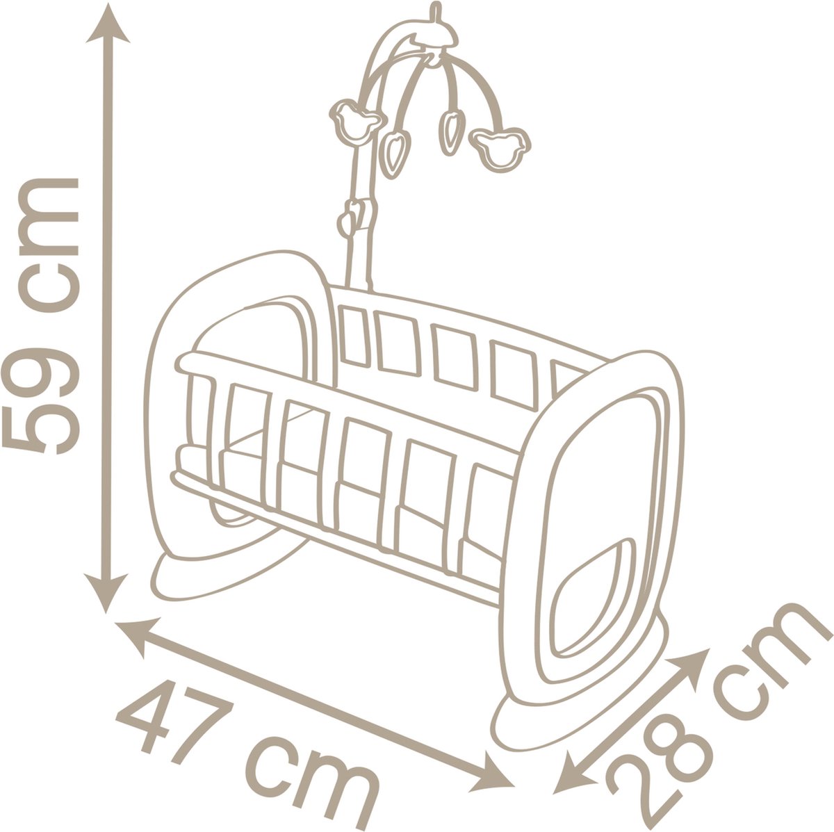 Smoby Baby Nurse Wiegje - Poppenmeubel