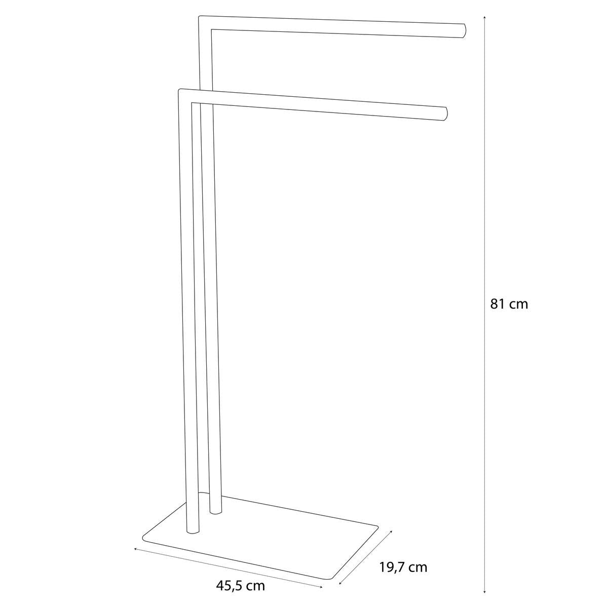Sealskin Tube - Handdoekrek 2-armig vrijstaand - Geschikt voor 2 handdoeken - Chroom