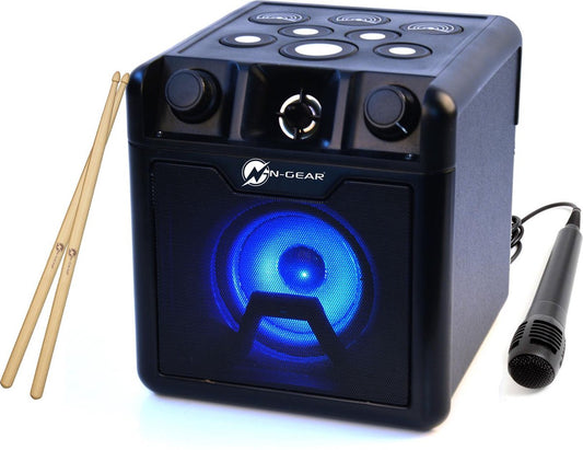 N-GEAR Drum Block 420 - Karaoke Set - Bluetooth Speaker - Party Box met Drumpads & Drumsticks