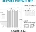 Sealskin Coloris Douchegordijn 180x200 cm - Polyester / Katoen - Wit