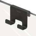 Tiger Caddy - Douchehaak - Glaspaneel dikte 6-8 mm - 3,5 x 7 x 5 cm - Zwart