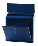 V-Part - Wandbrievenbus Malagan - Galvanized steel Powder Coated - blauw - Brievenbus