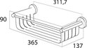Tiger Boston - Doucherek - Douchemand 36,5 cm - RVS geborsteld