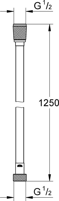 GROHE SilverFlex Doucheslang - 125 cm - Hard graphite (glanzend antraciet)