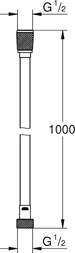 GROHE VitalioFlex Silver Long-Life TwistStop Doucheslang 1000 - chroom 22111000