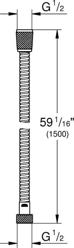 GROHE VitalioFlex Metal Doucheslang - 150 cm - Chroom