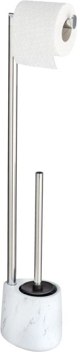 Wenko Toiletrolhouder- En Borstel Adrada 72 Cm Keramiek Zilver