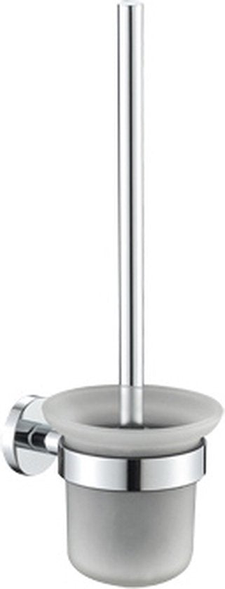 Plieger Vigo Wc Borstel – Toiletborstel Met Houder Glas – Wandhouder Chroom