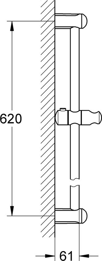 GROHE Tempesta Glijstang - 60 cm - chroom - 27523000