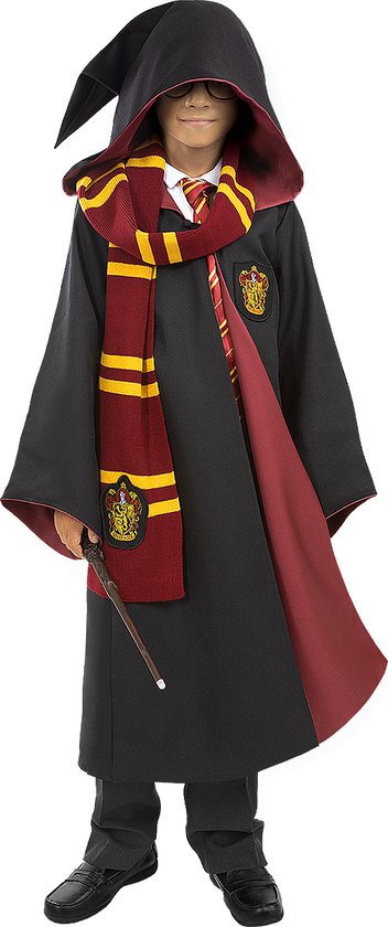 FUNIDELIA Harry Potter replica Griffoendor gewaad voor kinderen - Diamond Edition - Maat: 122 - 134 CM