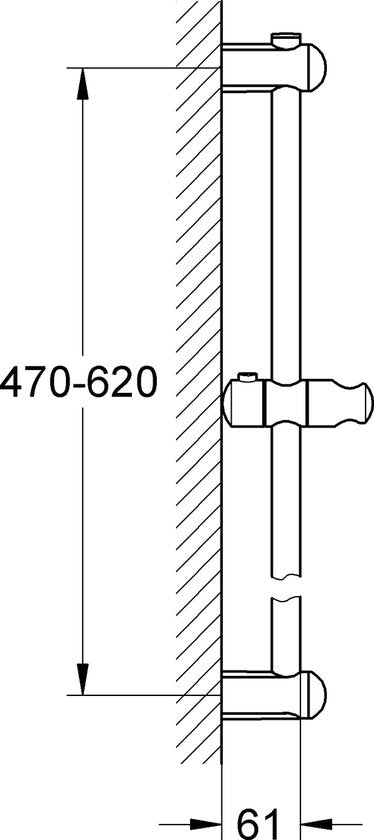 GROHE Euphoria Glijstang - 60cm - Chroom