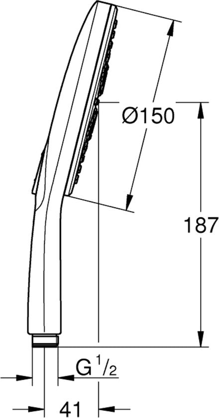 GROHE Rainshower SmartActive 150 Handdouche - Ã˜ 15 cm - 3 straalsoorten - Chroom