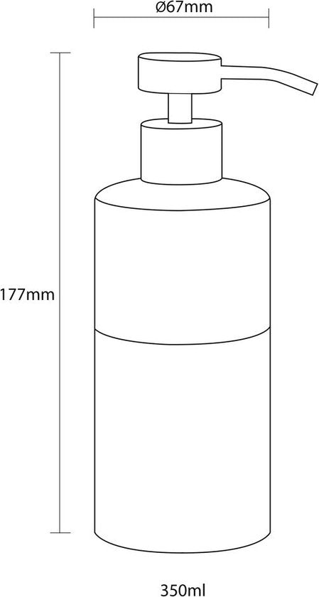Sealskin Doppio Zeepdispenser 325 ml vrijstaand - Grijs