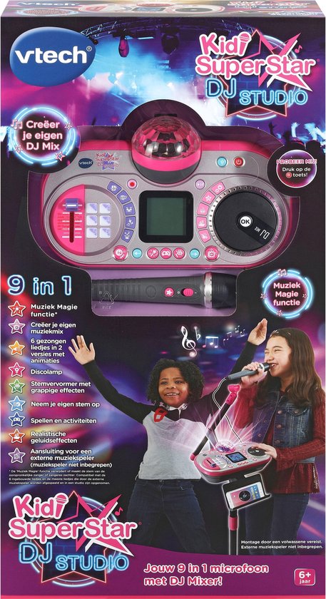 VTech Kidi SuperStar DJ Studio Karaoke Set Kinderen - Karaoke Microfoon - Interactief Speelgoed - Cadeau - Kinderspeelgoed 6+ Jaar