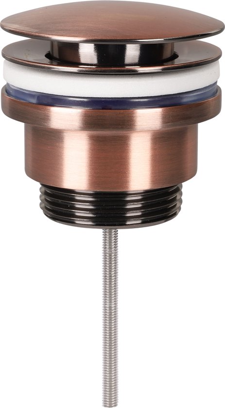 Differnz Design Afvoerplug Rood Koper – Pop–up – Ø 63mm – Mix & Match – Kleine schroef