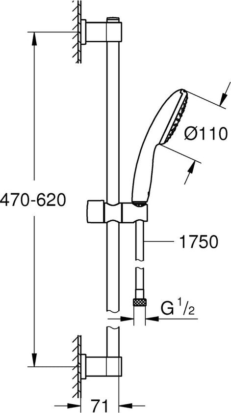 GROHE QuickFix Vitalio Start 110 doucheset