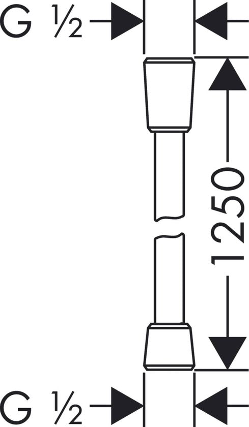 hansgrohe Isiflex doucheslang 125 cm chroom