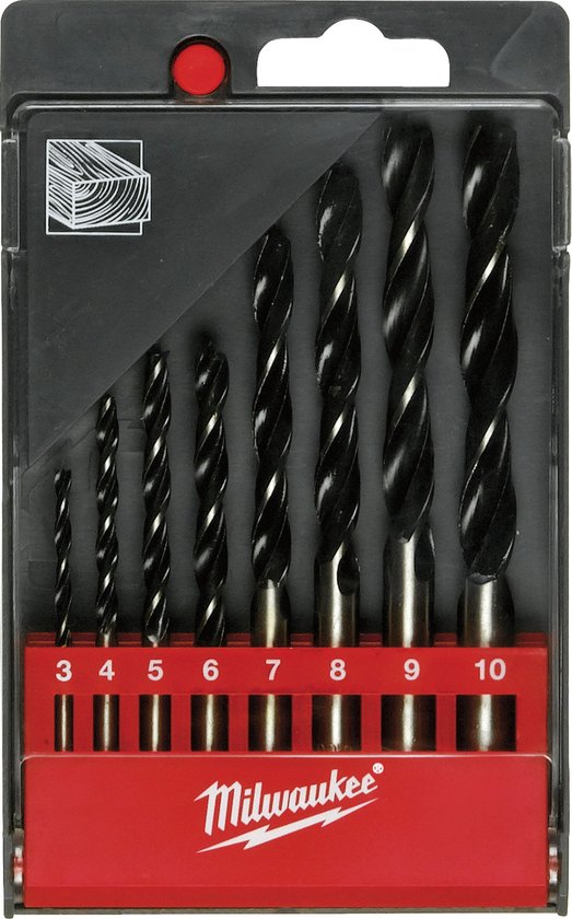 Milwaukee 4932352466 8 Delige houtboren set