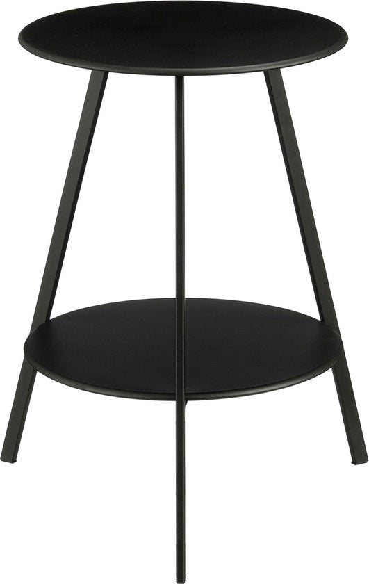 Mica Decorations Seatle Bijzettafel voor Buiten - H58 x Ø46 cm - Metaal - Zwart